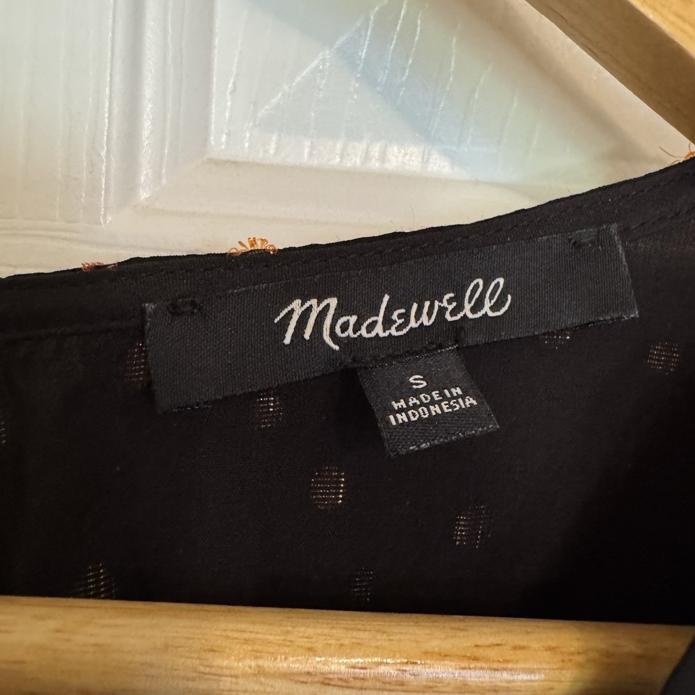 Madewell Rhyme Top In Metallic Dots Women's Size Small - Picture 3 of 10